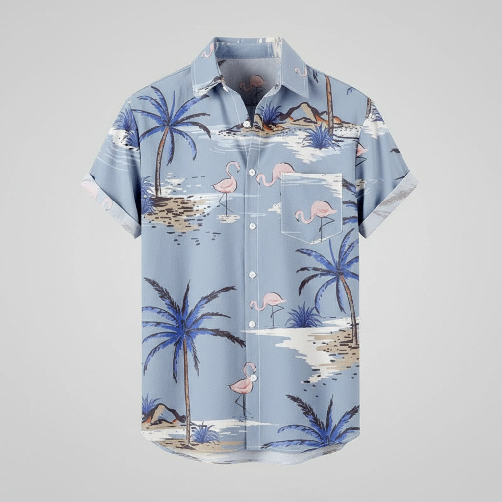 Men's Hawaiian Tropical Print Shirt