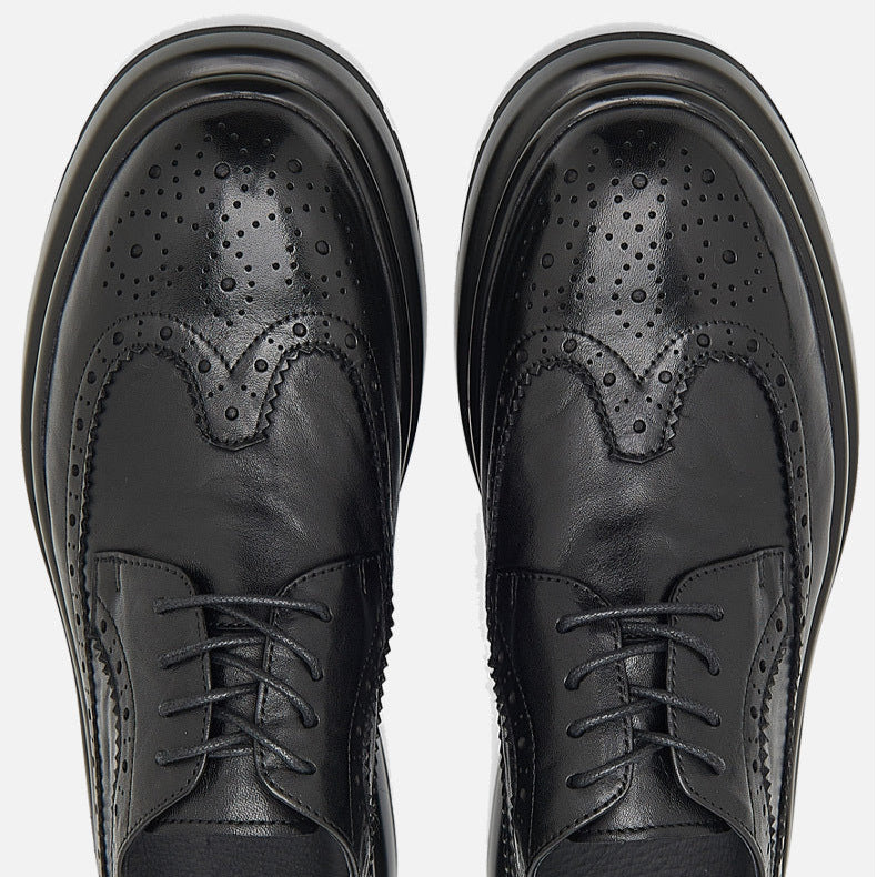 Men's Leather Brogue Derby Shoes