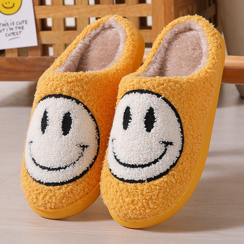 Smiley Face Cotton Slippers