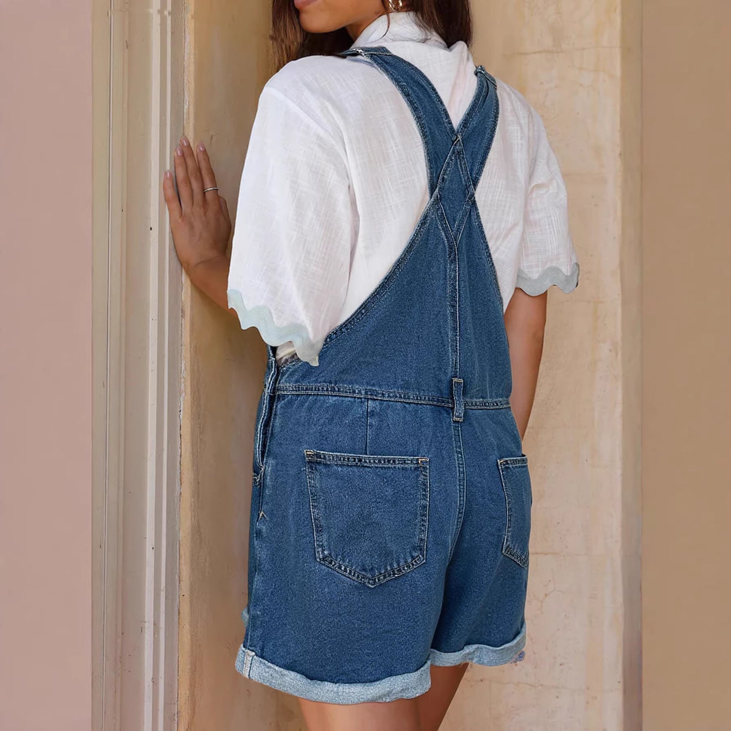 Women's Multi-Pocket Overall Shorts