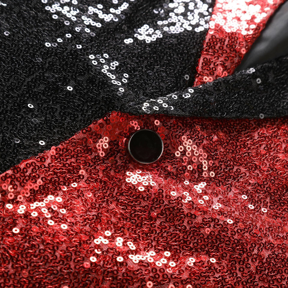 Men's Colorblock Split-Sequin Tuxedo Blazer
