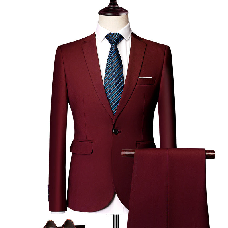 Men's Two-piece Business Casual Suit