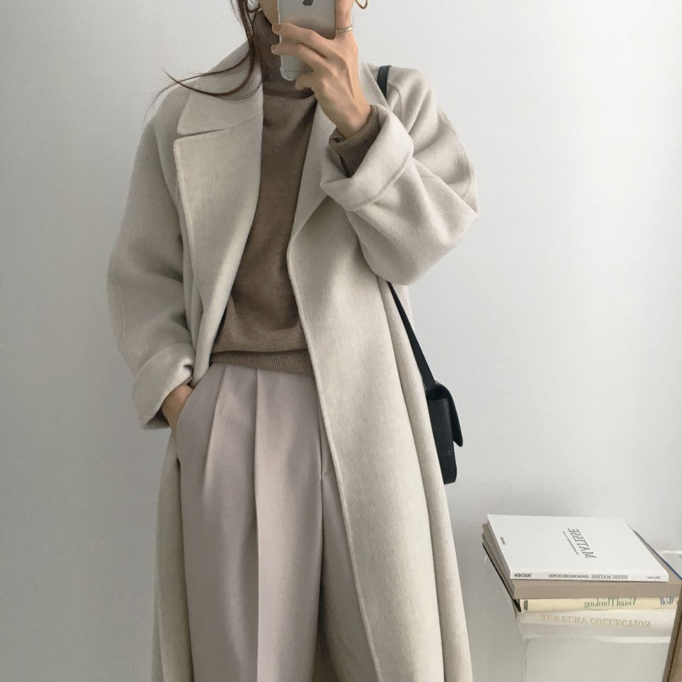 Wool Oversized Wrap Coat