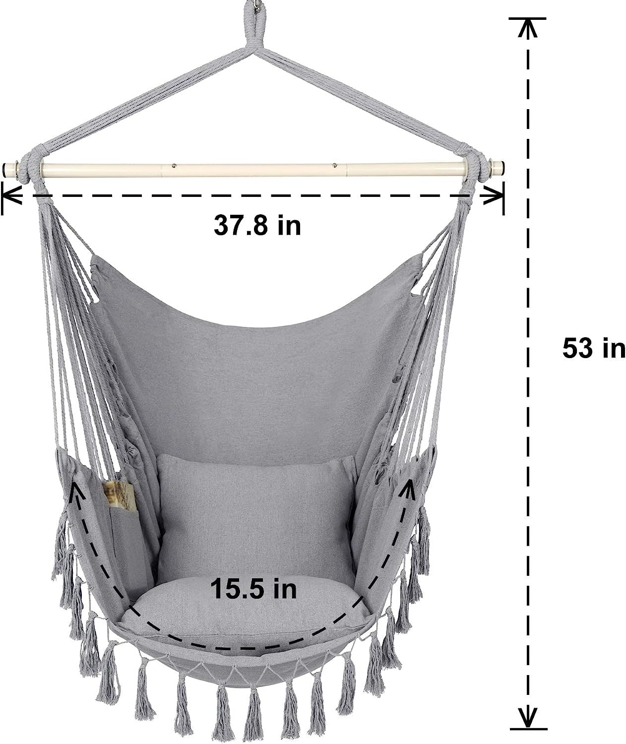 Nordic Style Swinging Hammock Chair, Outdoor/Indoor