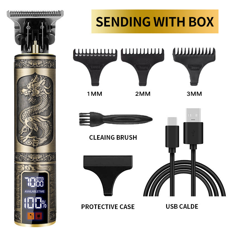 Professional Cordless Hair Clippers with LED Display