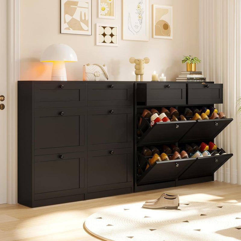 VOWNER 4 Flip Drawers Shoe Cabinet