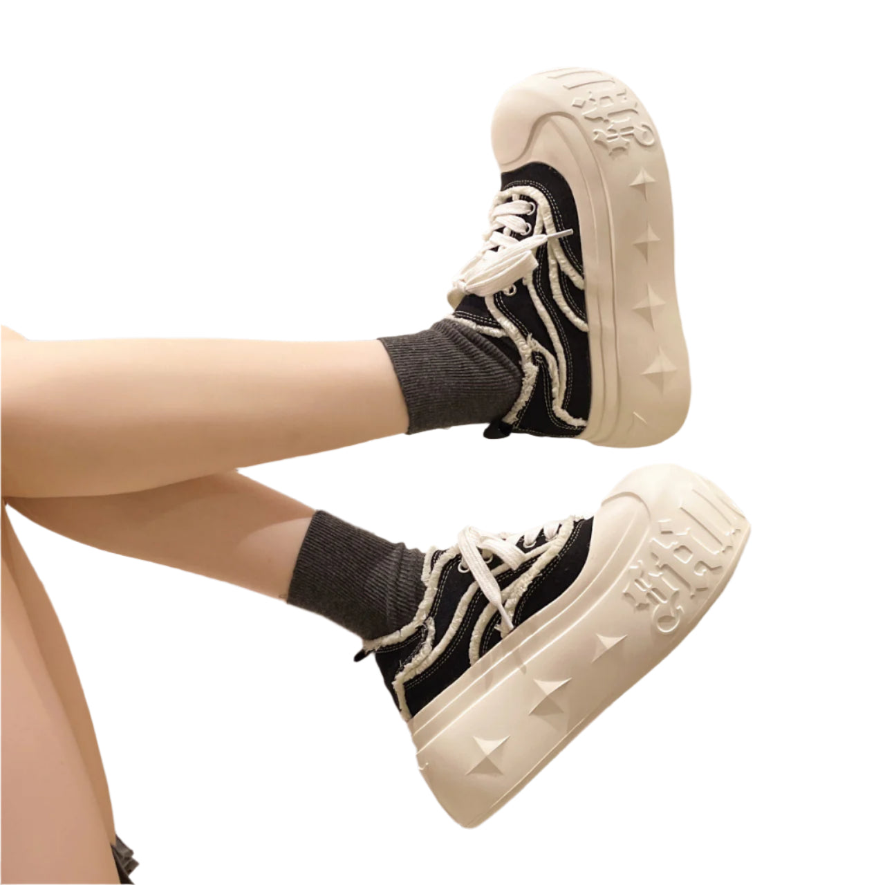 Gothic Canvas Platform Sneakers