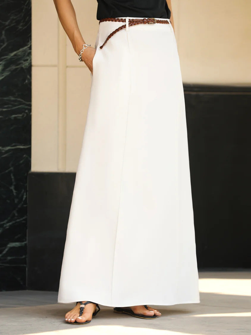 High-Waisted Loose-Fitting Maxi Skirt