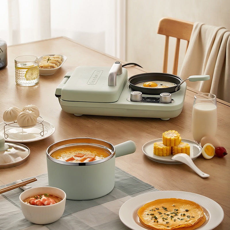 3-in-1 Multifunctional Breakfast Maker, Toaster, Fryer, Boiling/Steaming Pot