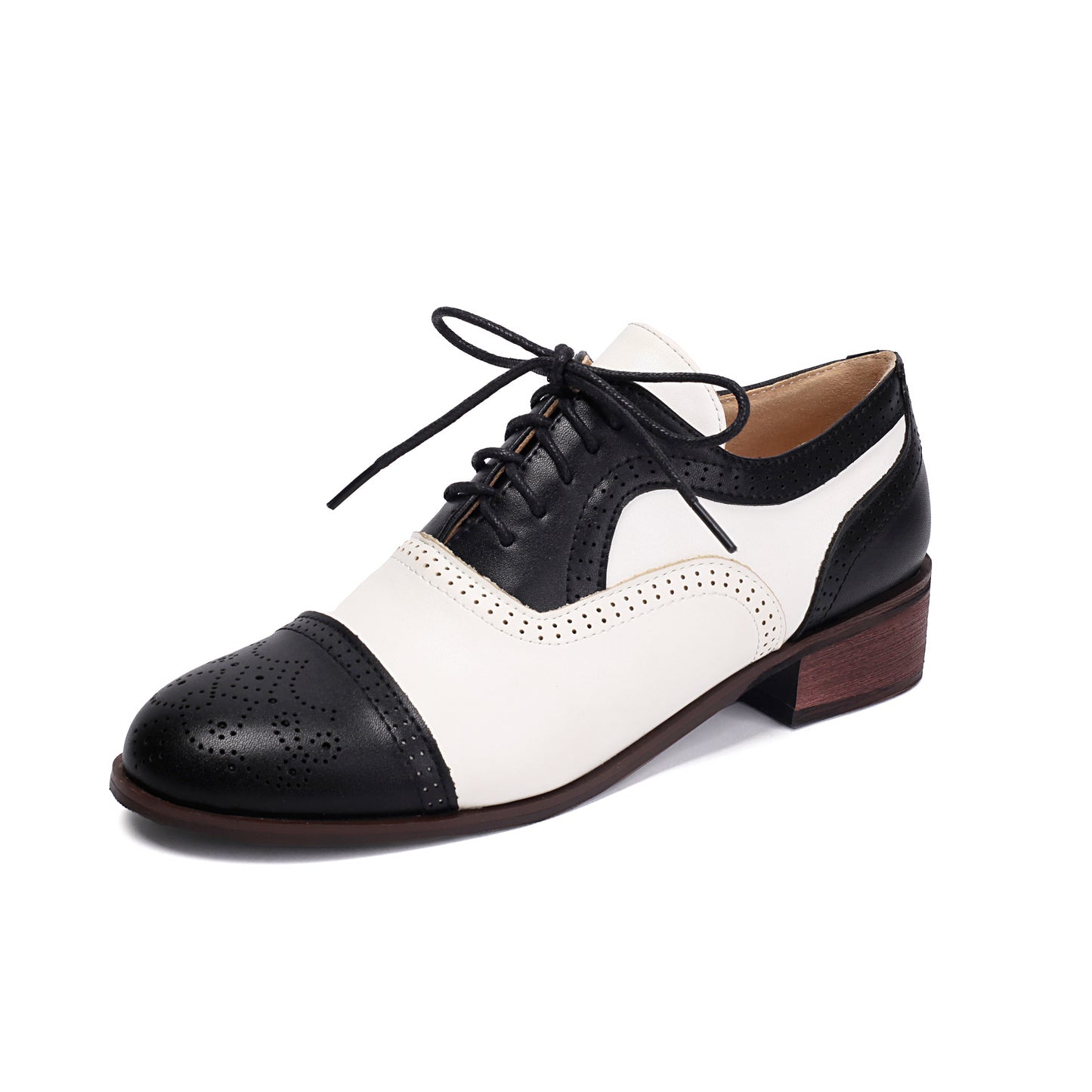 Women's Two-Tone Brogue Oxfords