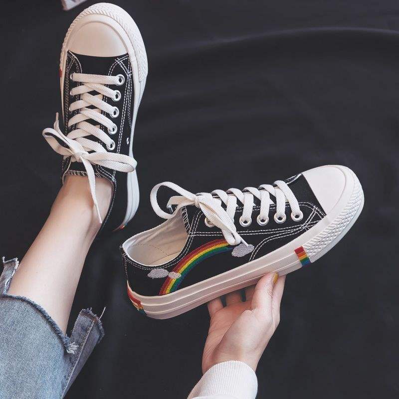 Women's Rainbow Canvas Sneakers