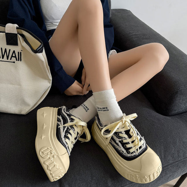 Gothic Canvas Platform Sneakers