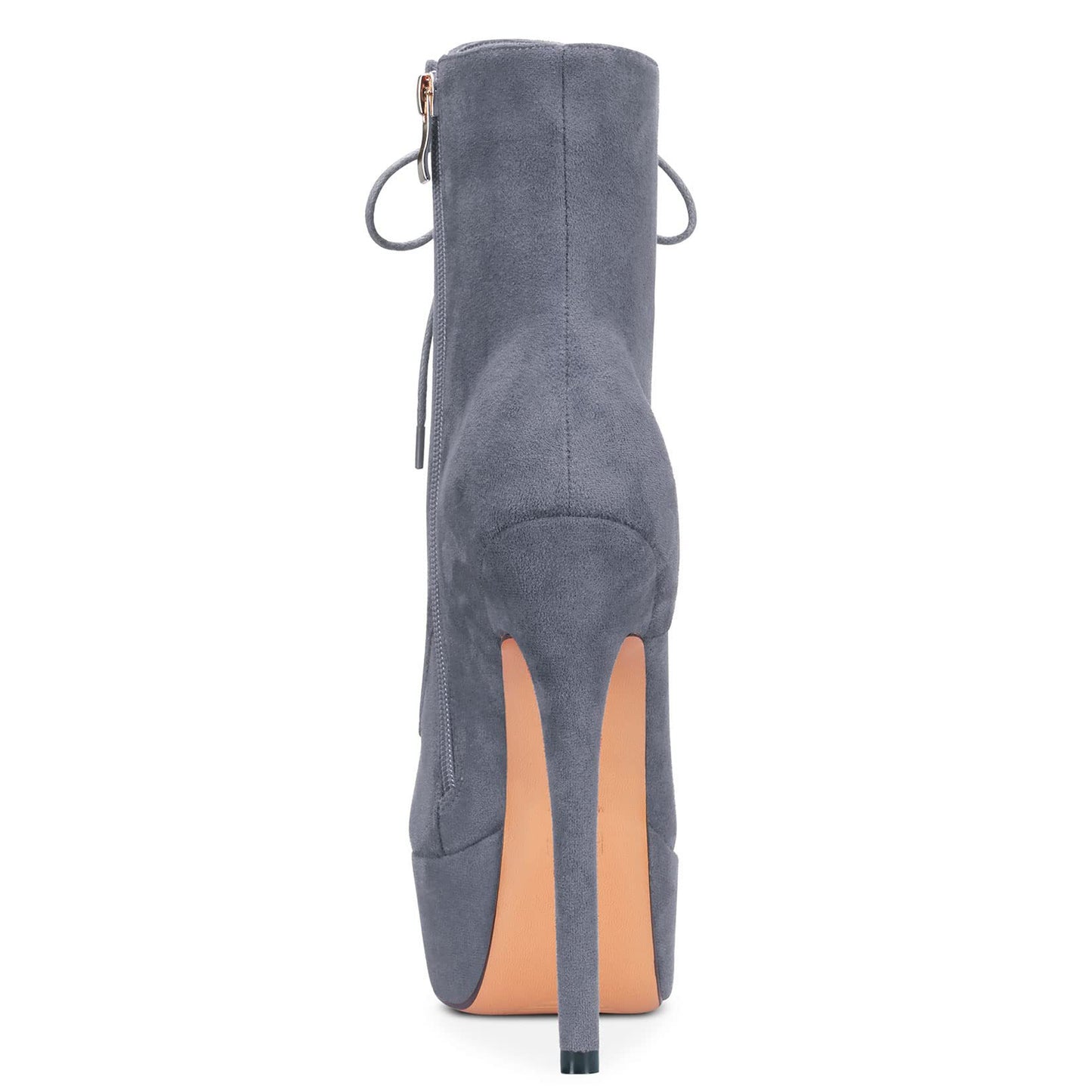 Lace-Up Platform Stiletto Heeled Booties