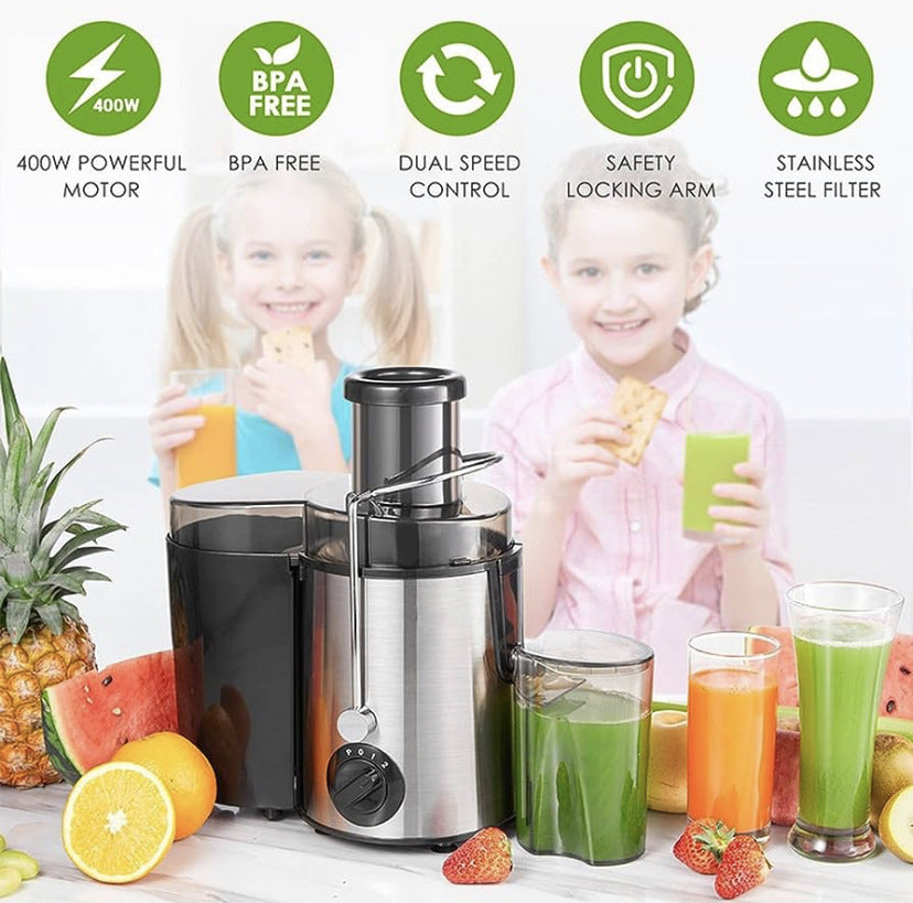 400W Stainless Steel Centrifugal Juicer with 500ml Cup