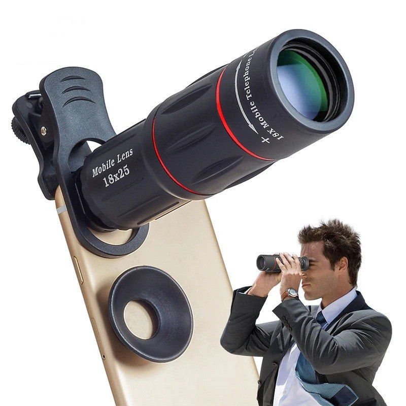 Universal 18x Optical Zoom Telephoto Lens Kit, Mobile Phone Telescope