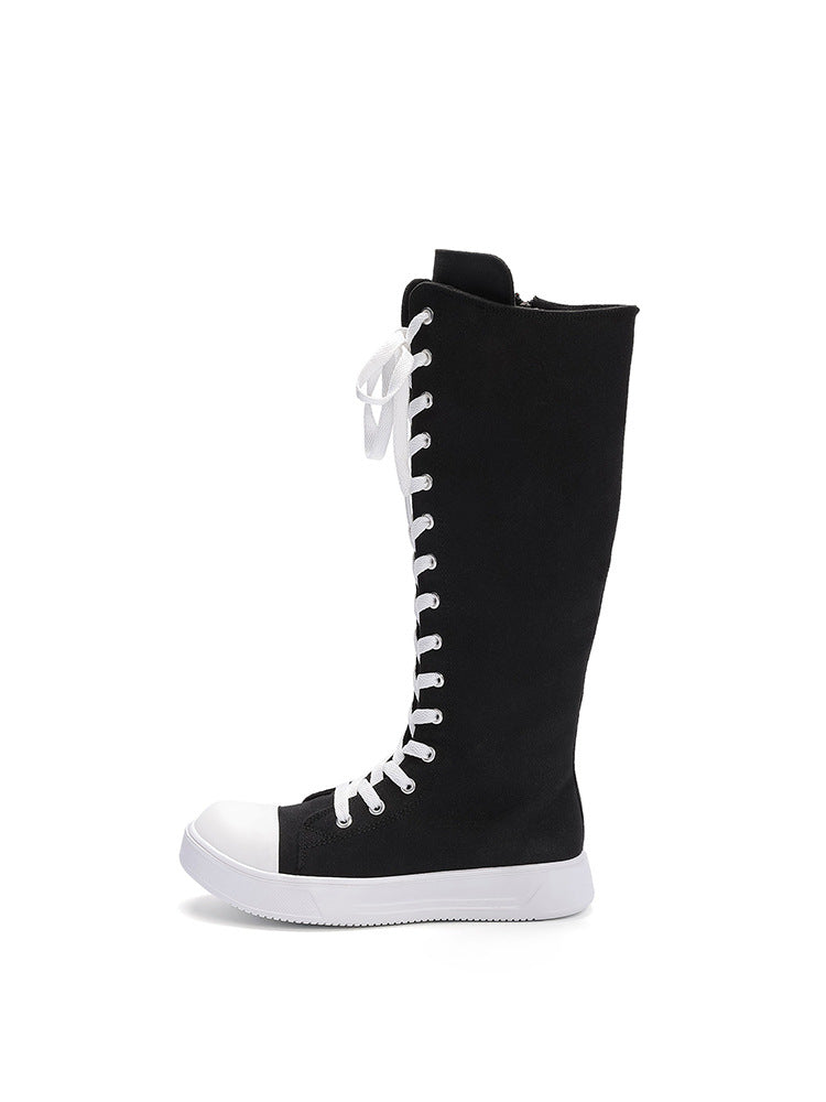 Knee-High Canvas Sneakers