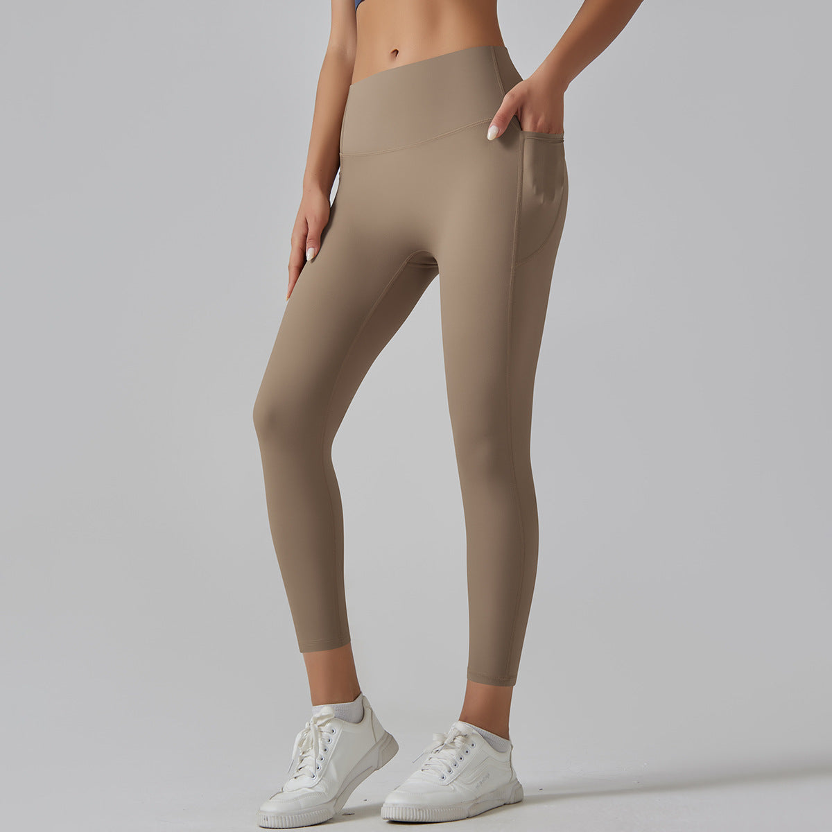 High-Waisted Fitness Leggings with Side Pocket