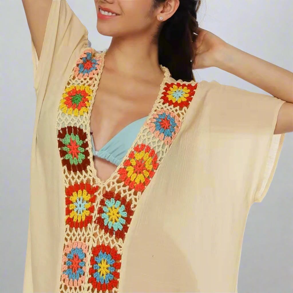 Caftan-Style Boho Beach Cover-Up