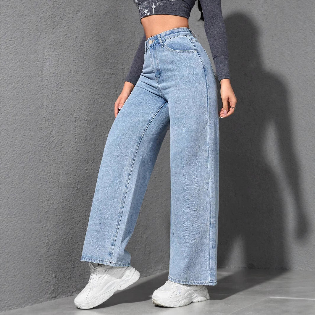 High-Waisted Baggy Jeans