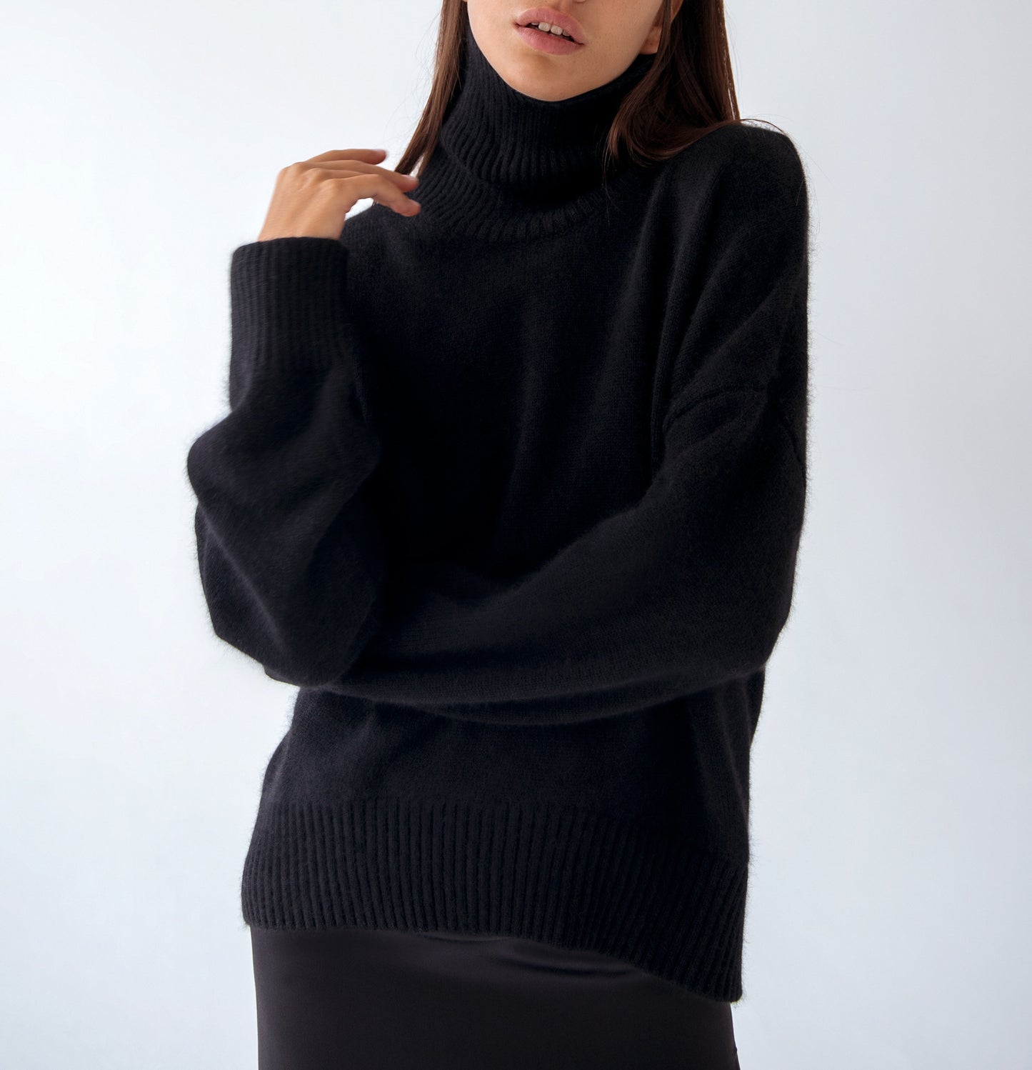 Oversized Wool Turtleneck Sweater
