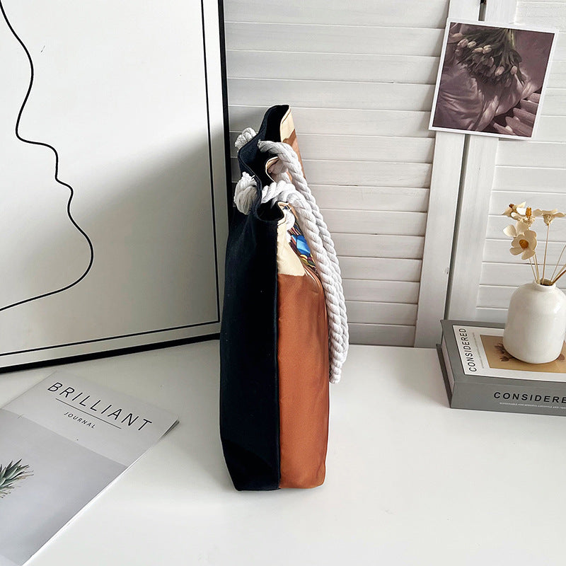 Large Capacity Canvas Graphic Tote Bag