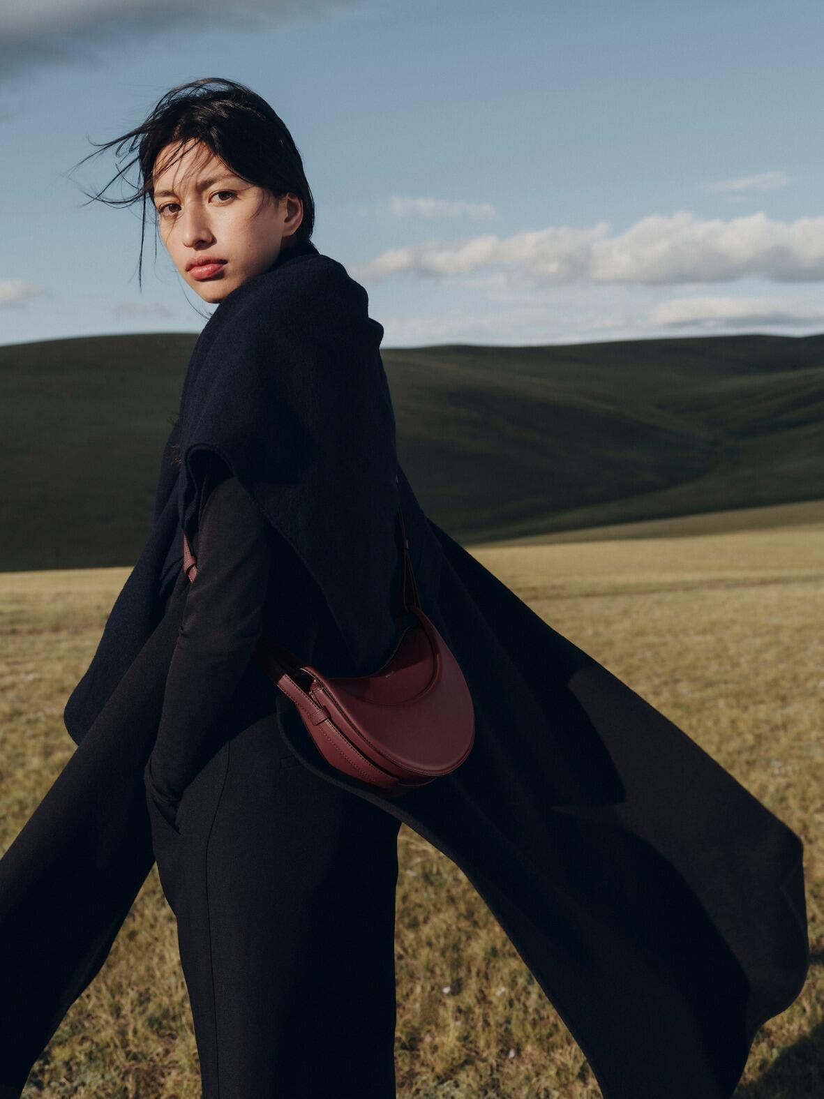 Polène Numéro Dix Bag in Textured Italian Calf Leather