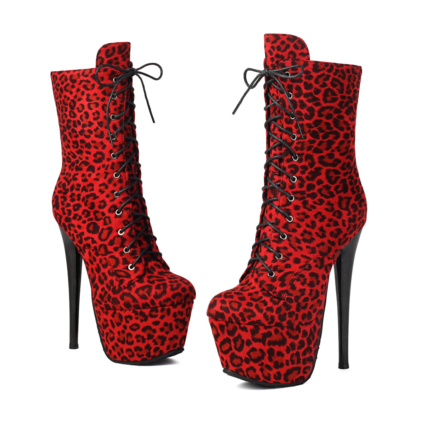 Leopard Platform Ankle Boots