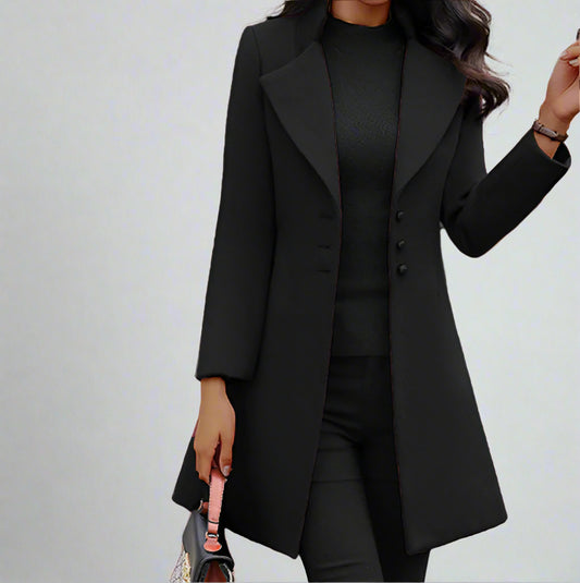 Wool-Blend Slim-Fit Coat