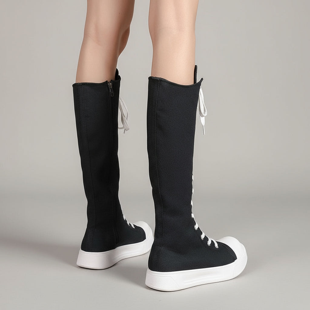 Canvas Knee-High Sneakers