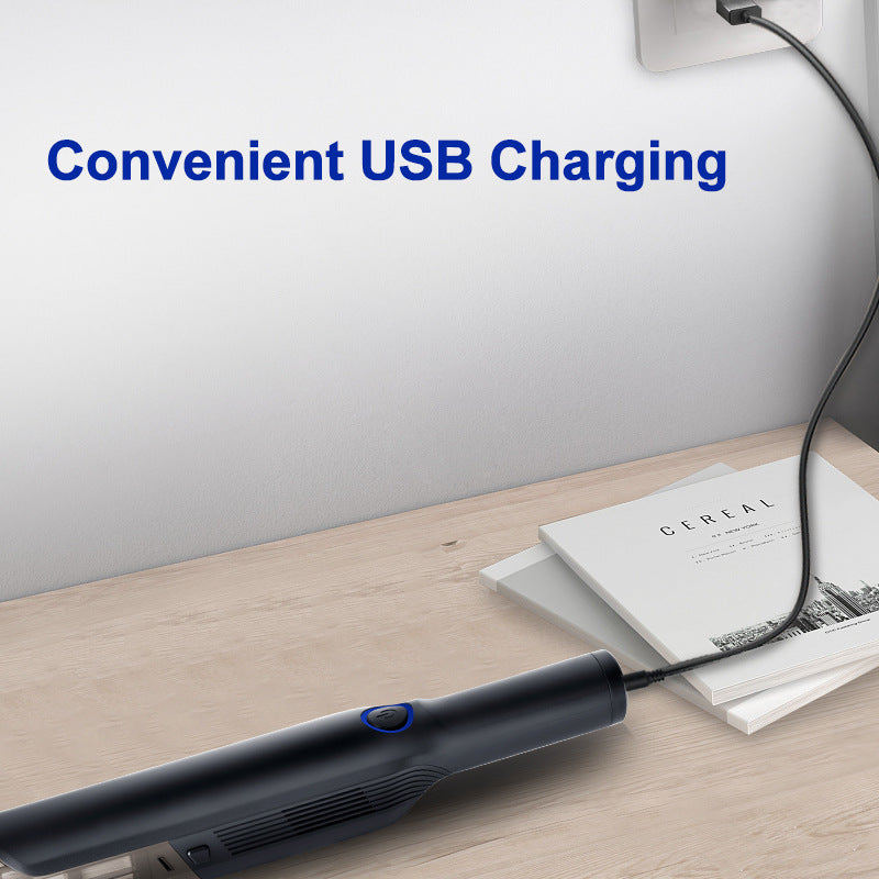 13KPa High-Suction Portable USB Cordless Car Vacuum Cleaner for Dry and Wet Cleaning