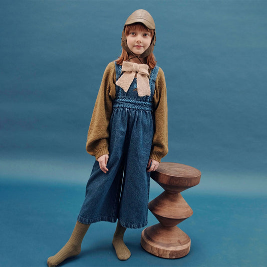 Girl's Garden Style Embroidered Sweaters and Pants Collection