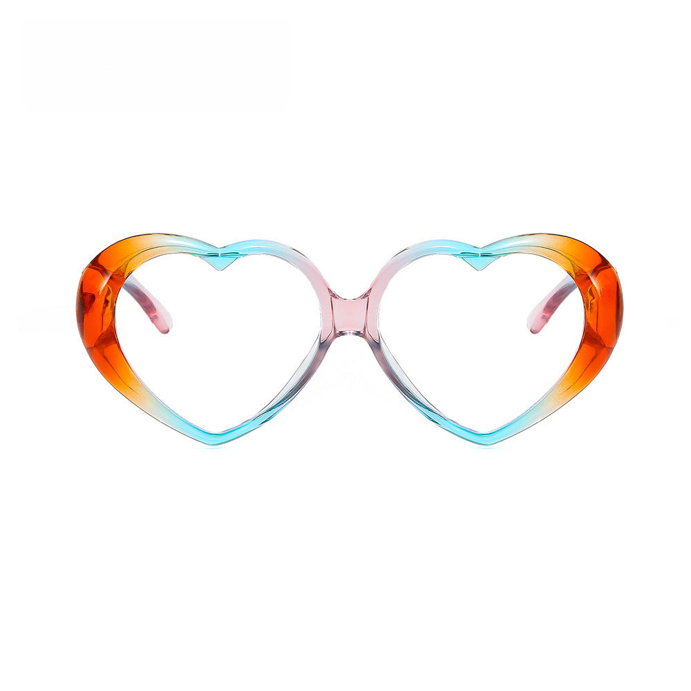 Cat-Eye Heart Shaped Clear Lens Glasses