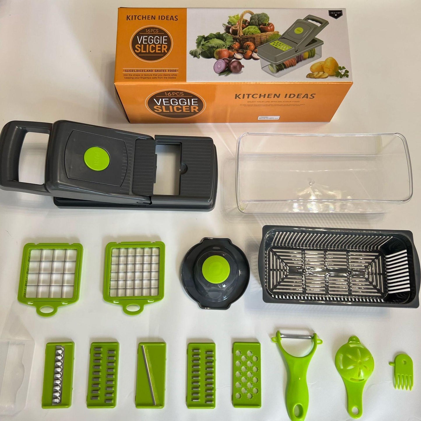 16-in1 Multifunctional Vegetable Chopper, Slicer and Grater
