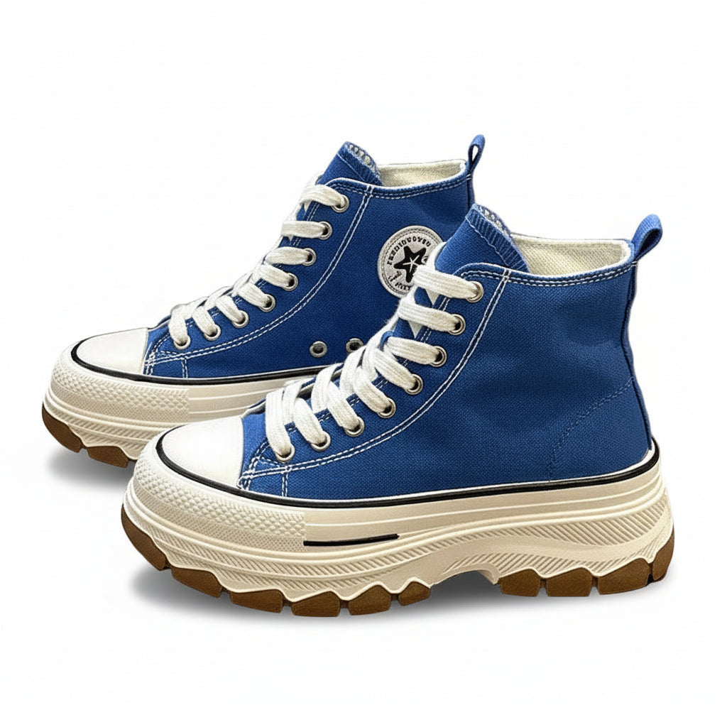 Women's High-Top Chunky Platform Canvas Sneakers