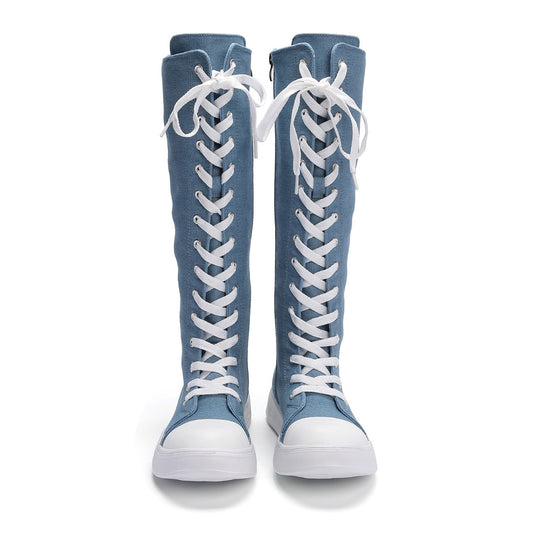 Knee-High Canvas Sneakers