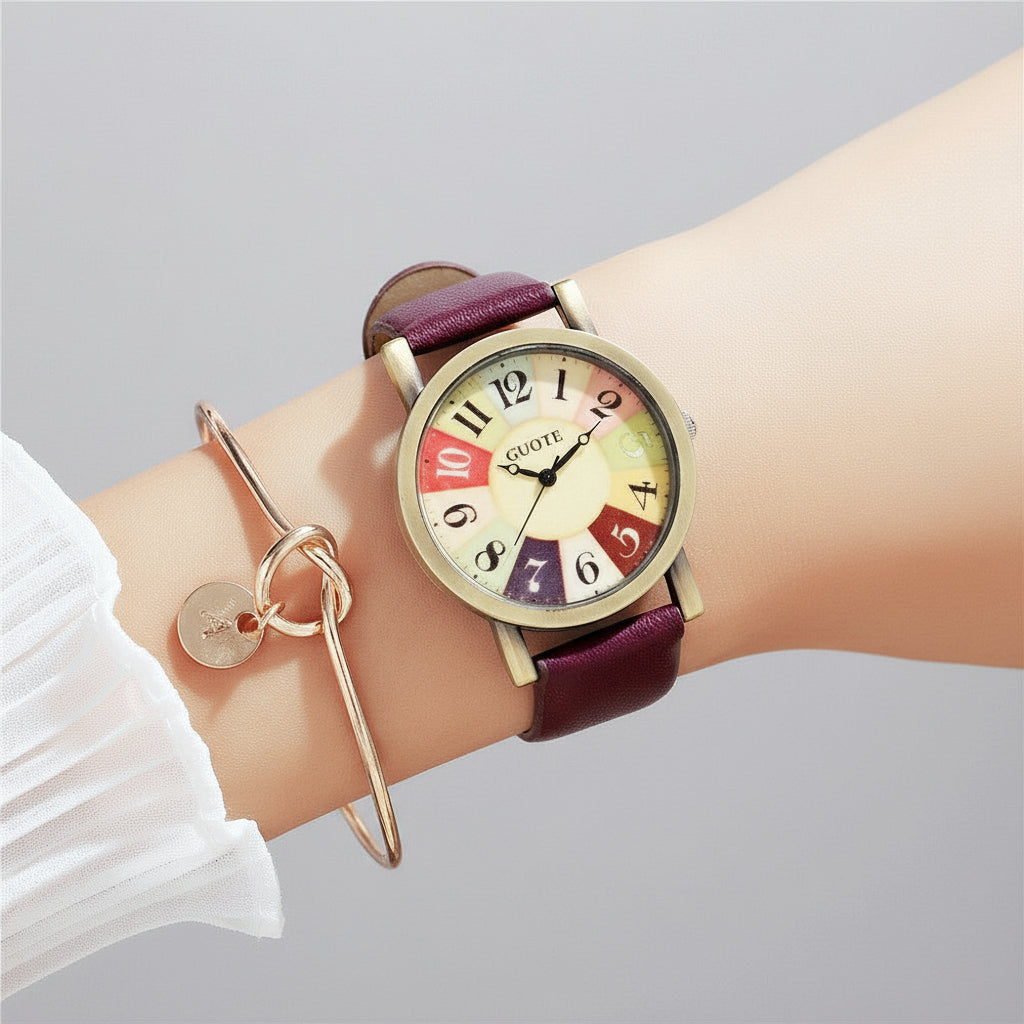 GUOTEO Women's Multi-Colored Women's Dial Watch