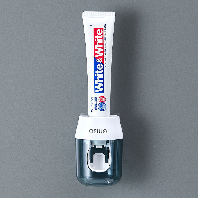 Automatic Toothpaste Squeezer with Toothbrush Rack