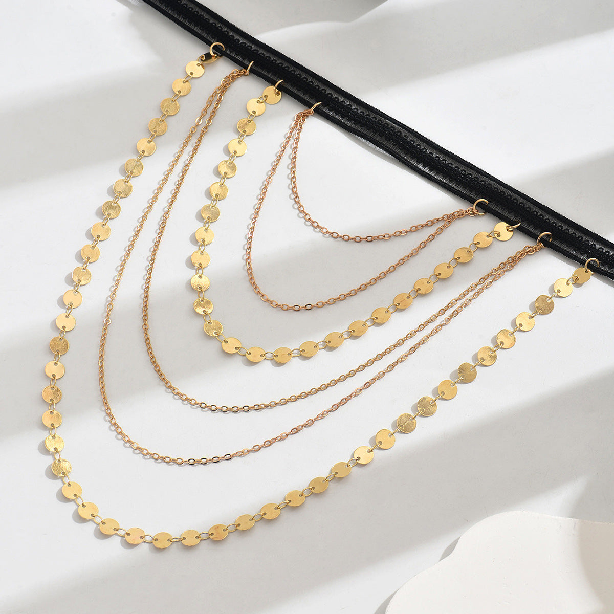 Multi-Layered  Gold-Toned & Silver Thigh Chain