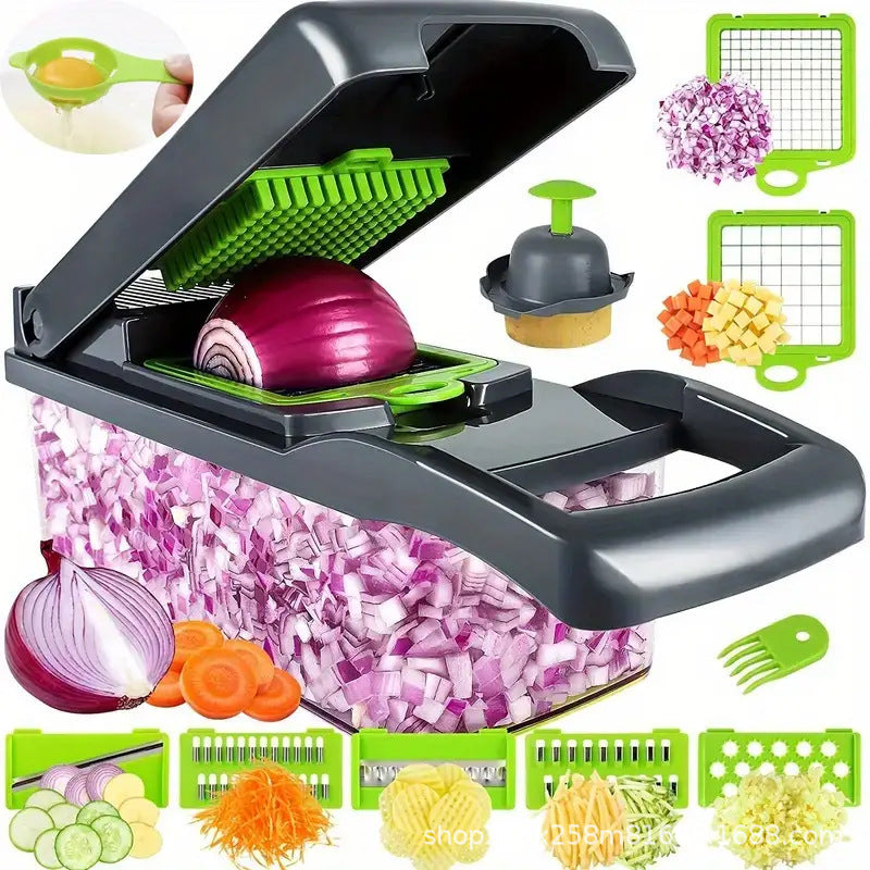 14pcs Multifunction Vegetable Chopper Slicer Grater