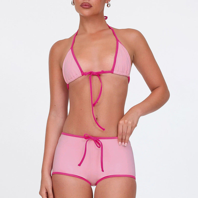 Two-Piece Halter Bikini Swim Set