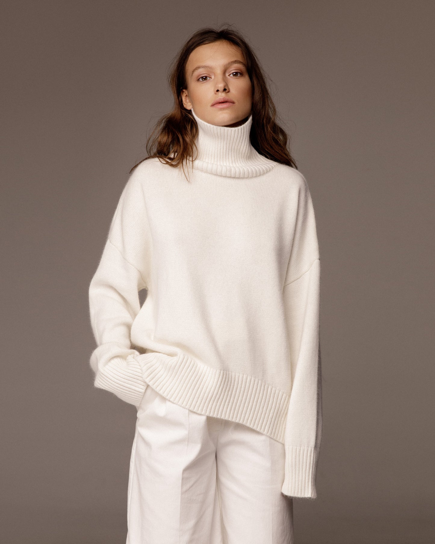 Oversized Wool Turtleneck Sweater