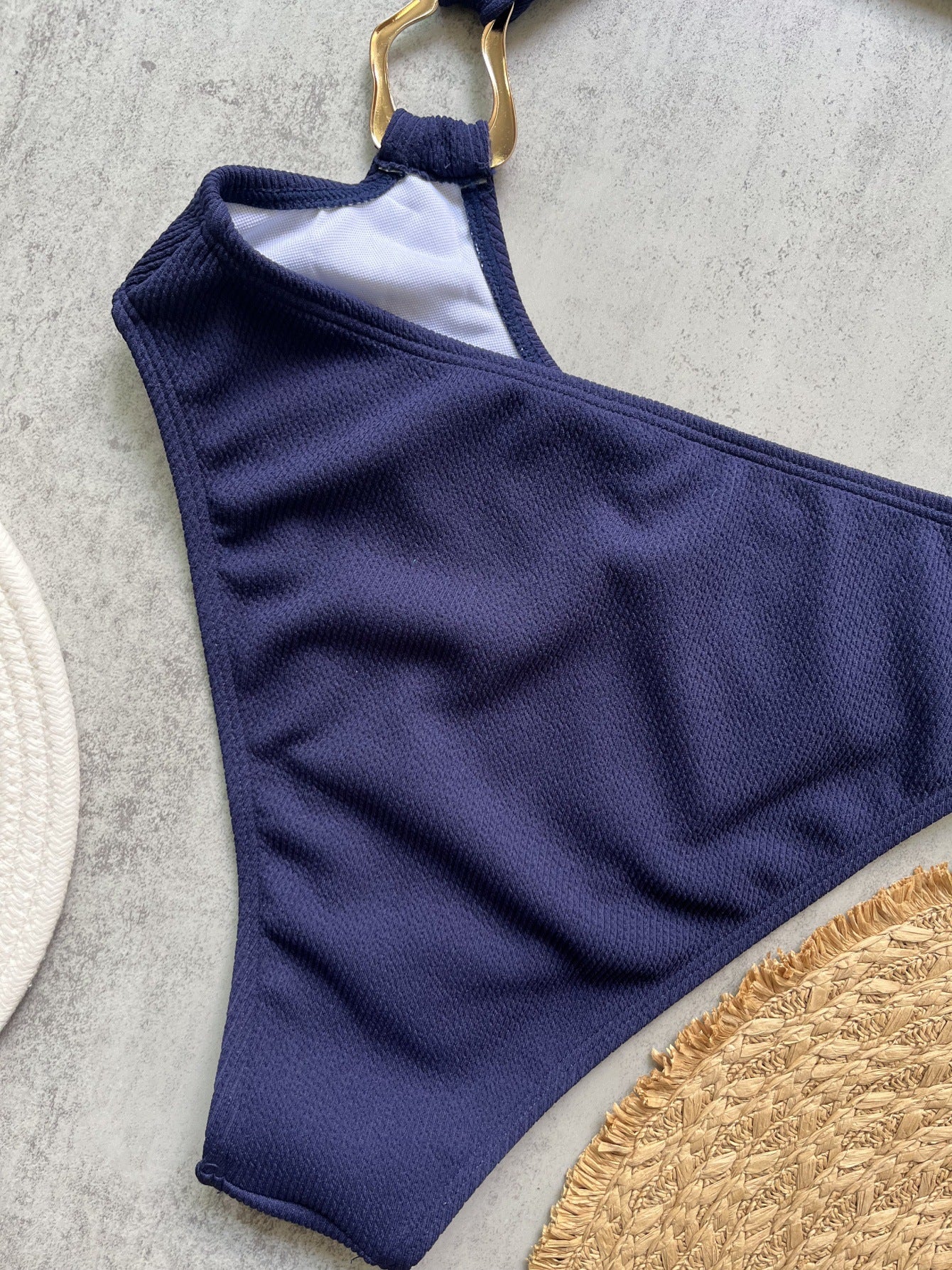 One-Piece Asymmetrical Cut-Out Swimsuit