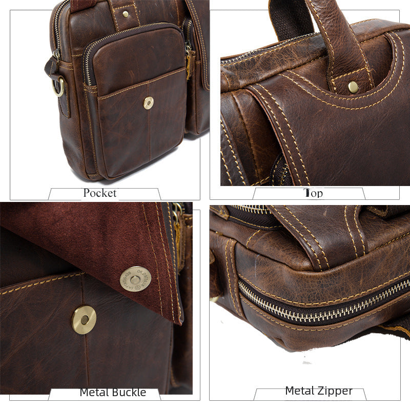 Genuine Leather Men's Business Briefcase