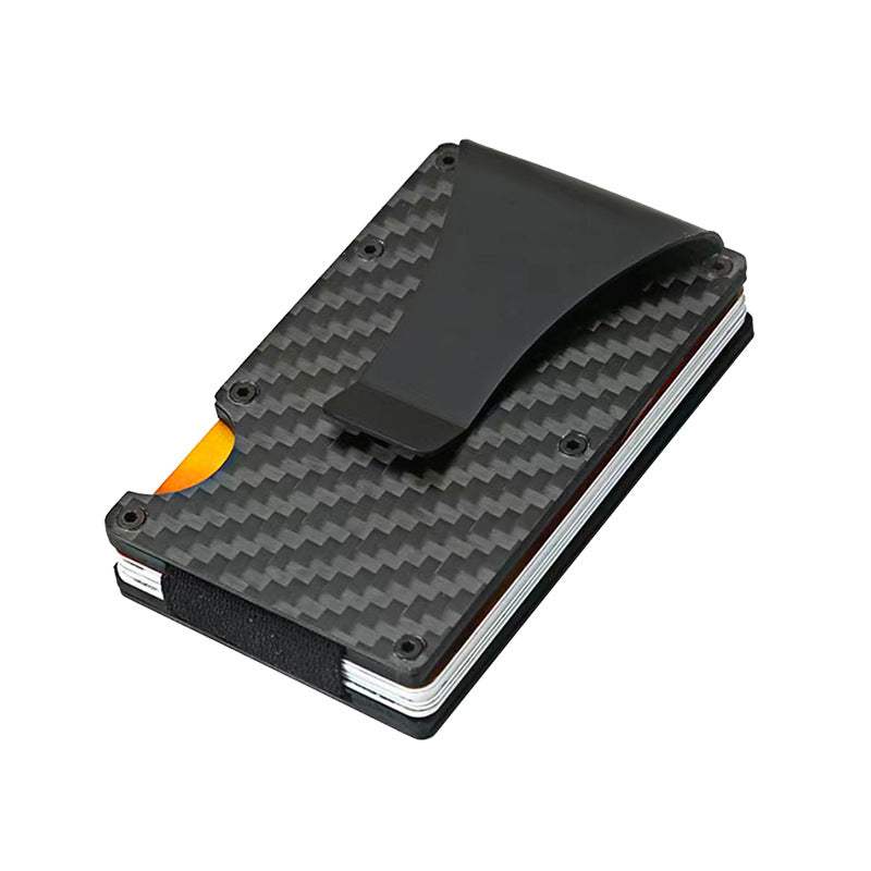 Carbon Fiber Compact Wallet Up to 12 Cards, 15 Bills with RFID Protection