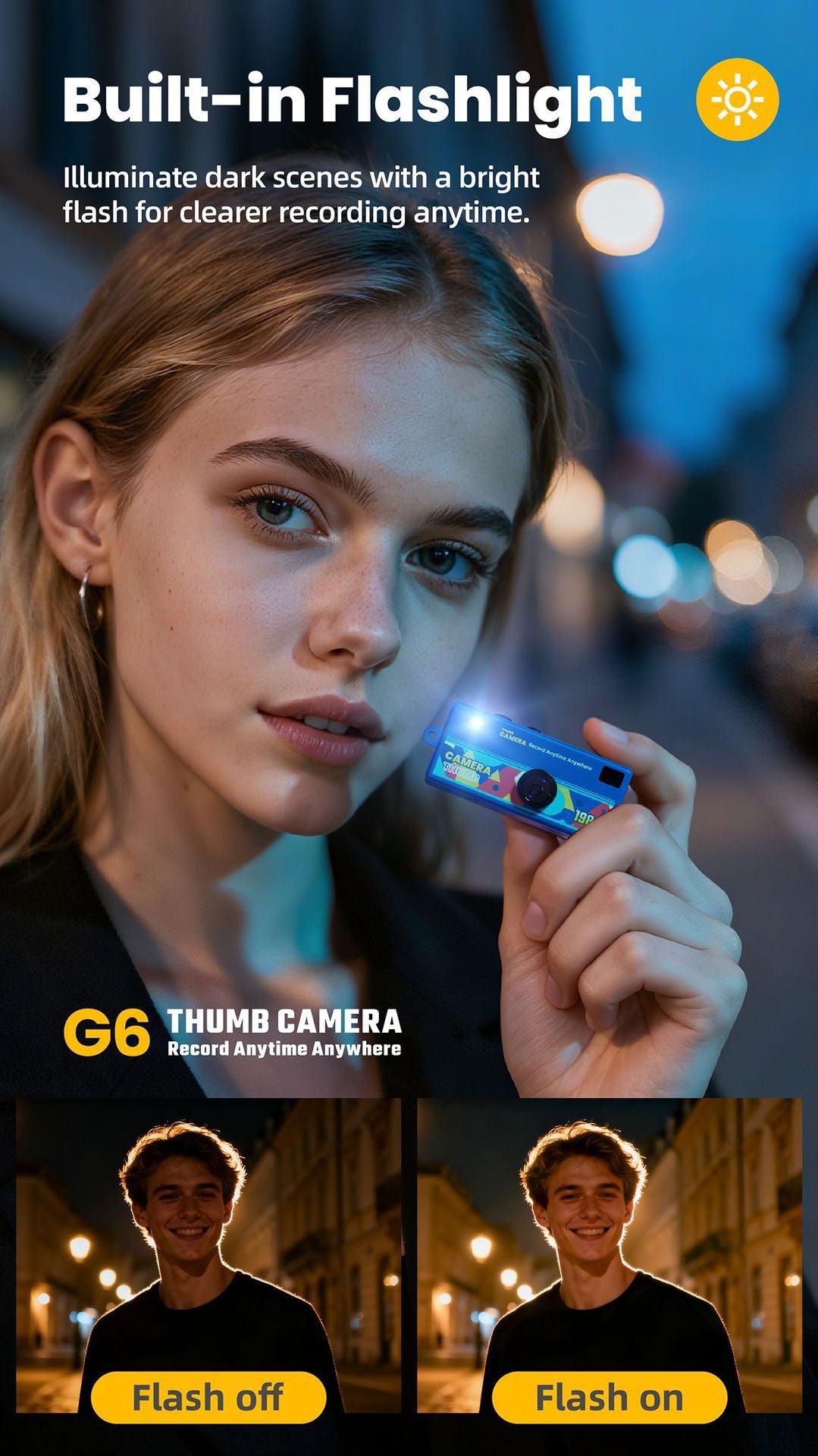 G6 1080P Mini Keychain Thumb Camera