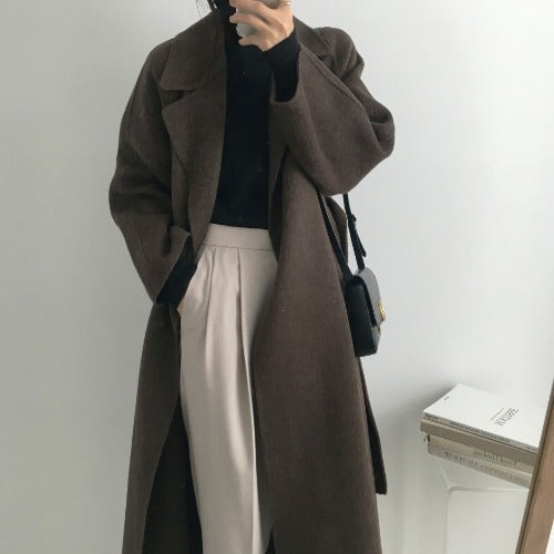 Wool Oversized Wrap Coat