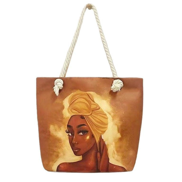 Large Capacity Canvas Graphic Tote Bag