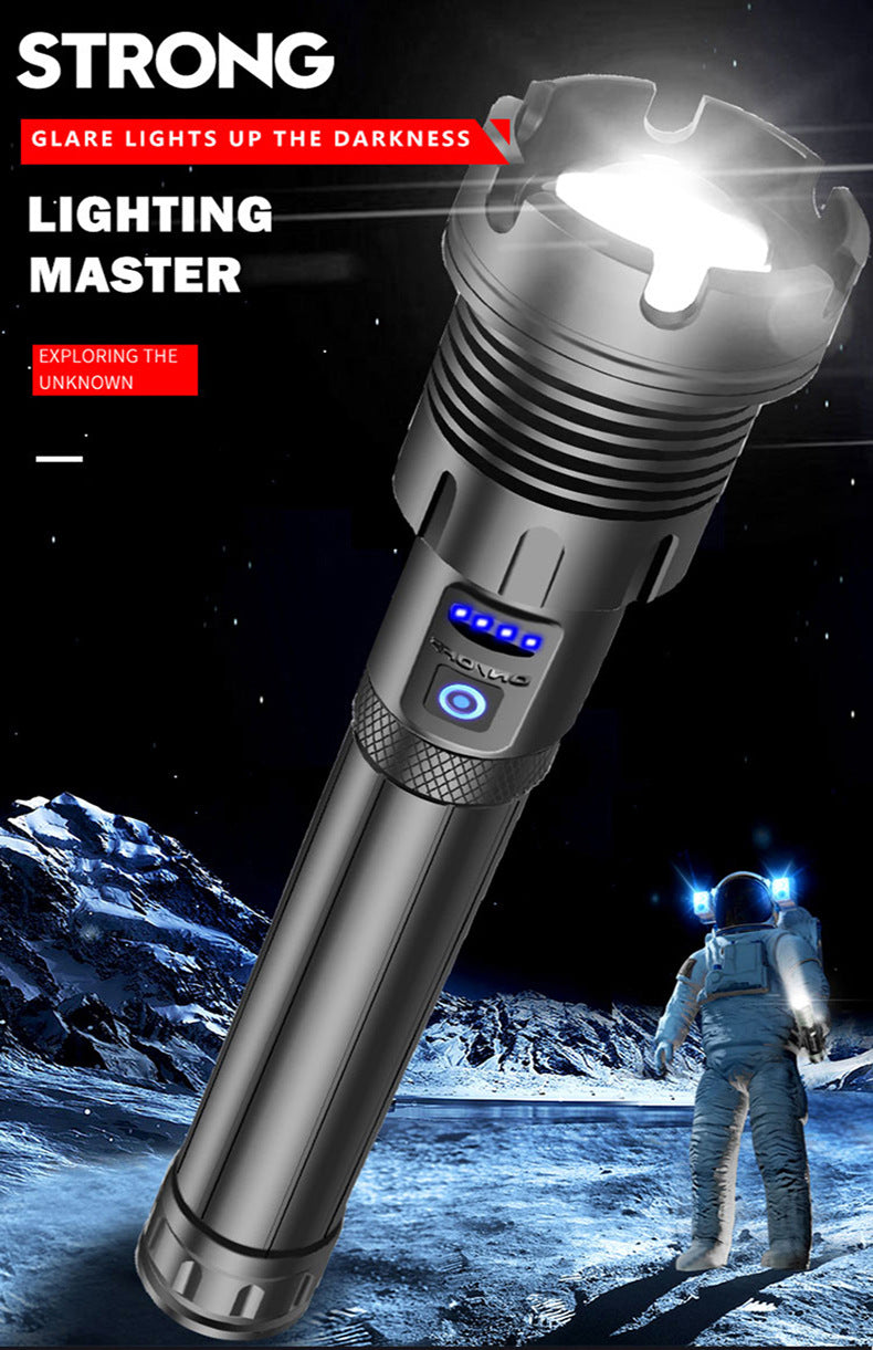 USB Rechargeable 100000 Lumens XHP160 Super Bright Bright Tactical LED Flashlight