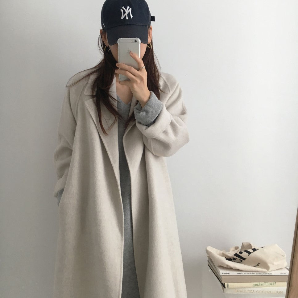 Wool Oversized Wrap Coat
