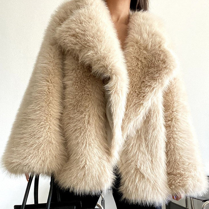 Faux Fur Mid-Length Coat